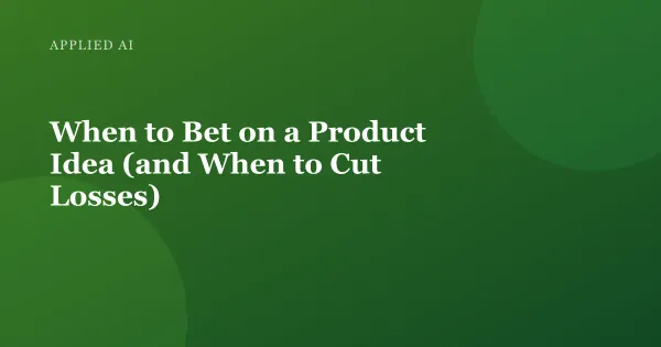 Illustration for "When to Bet on a Product Idea (and When to Cut Losses)"